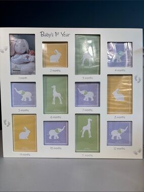 NWT- Malden Int’l Designs Baby’s 1st year Milestone 12-Photo Collage Frame